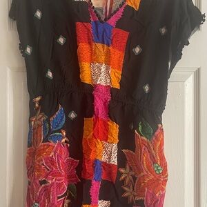 FARM Rio Colorful Patchwork Mini Dress